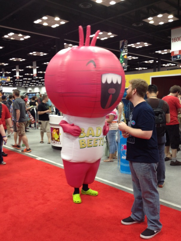 This Bad Beets guy was constantly roaming the exhibit hall. Pretty sweet.