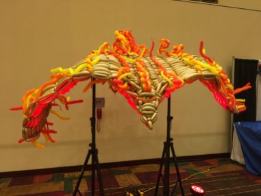 Every year at Gen Con a balloon artist builds something awesome, like this year's Phoenix.