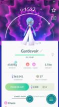 Ralts was out in force, so I was able to evolve a shiny all the way to a Gardevoir!