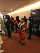 There was a cool Star Wars setup in the hallway to Lucas Oil Stadium.