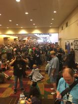 Just a few of the people ready to barge into the Exhibit hall Thursday morning!